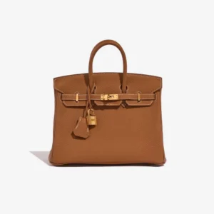 Mirror Quality Hermès Replicas Birkin 25 Togo Gold GHW - DLF