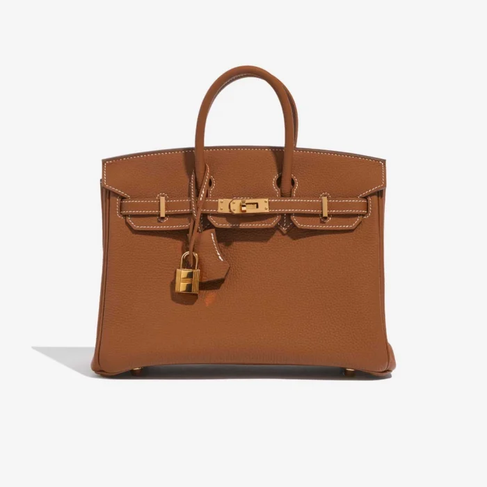 Mirror Quality Hermès Replica Birkin 25 Togo Gold GHW - DLF