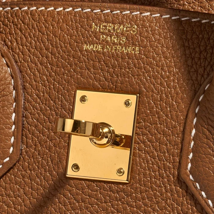 Mirror Quality Hermès Replicas Birkin 25 Togo Gold GHW - DLF - Image 5