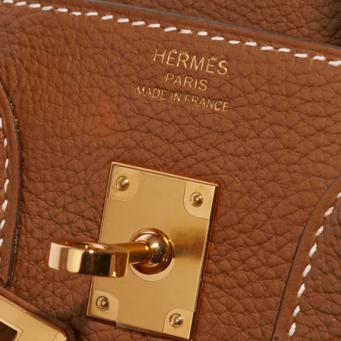 Mirror Quality Hermès Replicas Birkin 25 Togo Gold GHW - DLF - Image 6