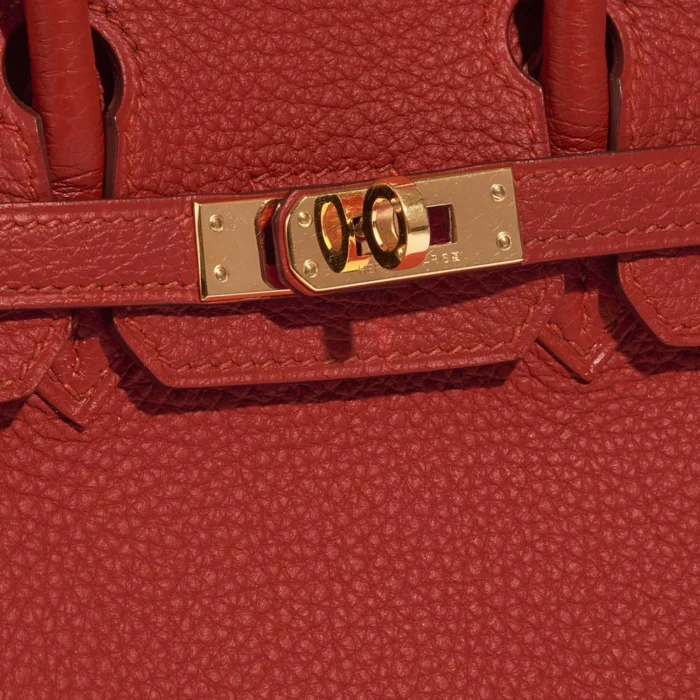 Mirror Quality Hermès Replicas Birkin 25 Togo Rouge Vermillon GHW - DLF - Image 7