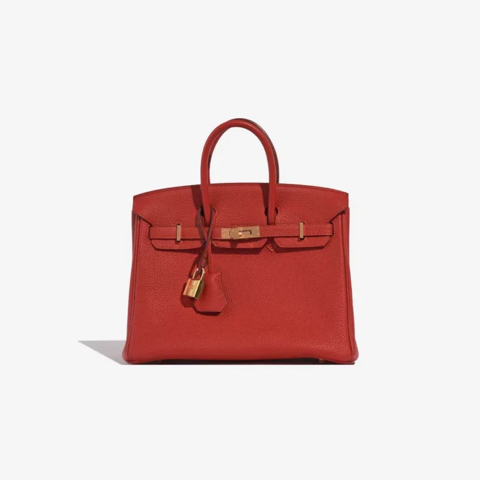 Mirror Quality Hermès Replicas Birkin 25 Rouge Vermillon GHW