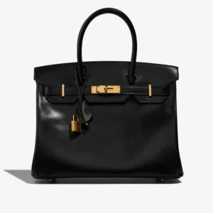 Mirror Quality Hermès Replicas Birkin 30 Box Black GHW – DLF