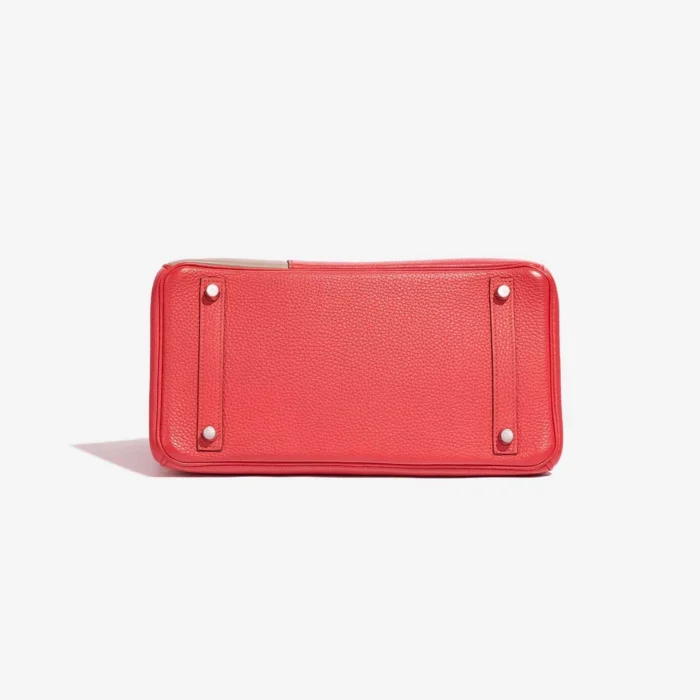 Mirror Quality Hermès Replicas Birkin 30 Clemence/Swift Argile/Etoupe/Rose Jaipur PHW - DLF - Image 3