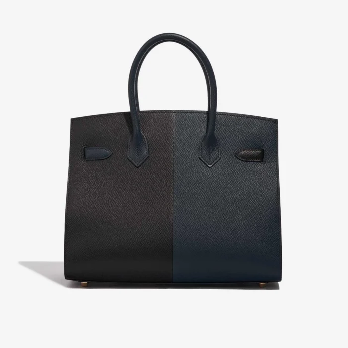 Mirror Quality Hermès Replicas Birkin 30 Epsom Black/Blue Indigo/Blue Frida GHW - DLF - Image 2