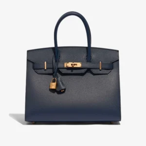 Mirror Quality Hermès Replicas Birkin 30 Epsom Blue Indigo GHW