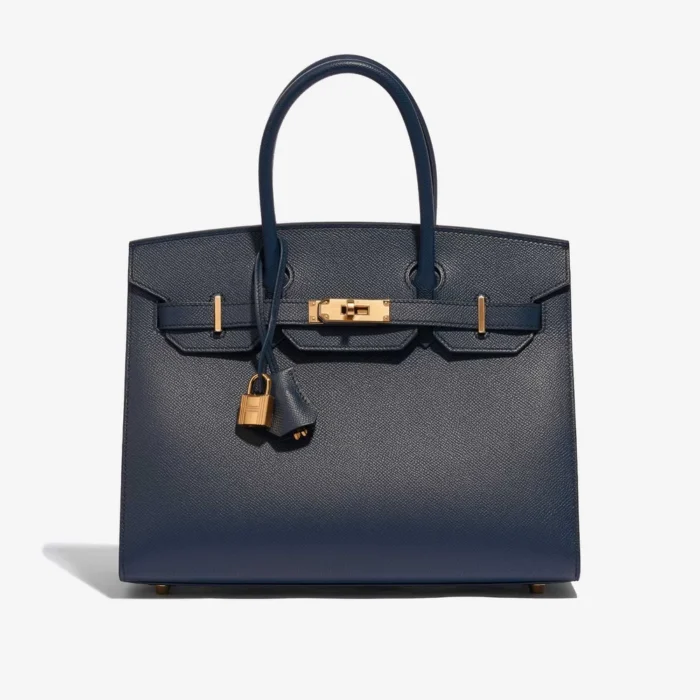 Mirror Quality Hermès Replicas Birkin 30 Epsom Blue Indigo GHW