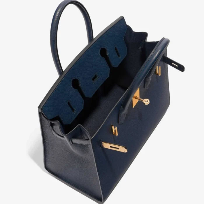 Mirror Quality Hermès Replicas Birkin 30 Epsom Blue Indigo GHW - DLF - Image 5