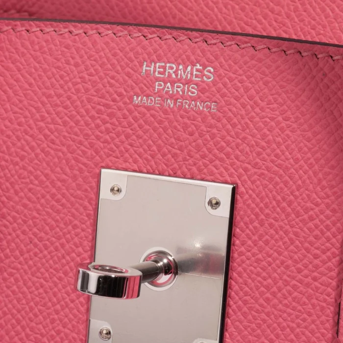 Mirror Quality Hermès Replicas Birkin 30 Epsom Rose Azalee PHW - DLF - Image 5