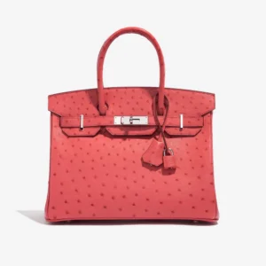 Mirror Quality Hermès Replicas Birkin 30 Ostrich Bougainvillier | DLF