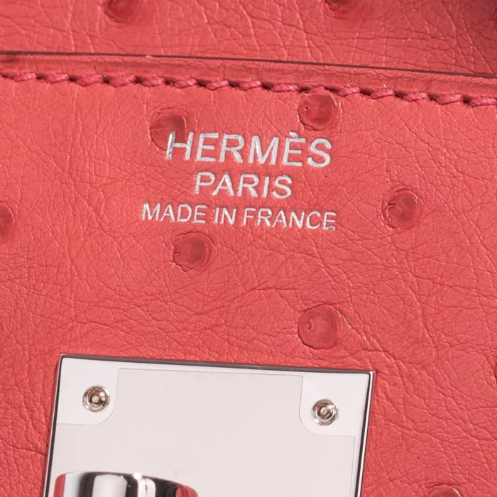 Mirror Quality Hermès Replicas Birkin 30 Ostrich Bougainvillier PHW - DLF - Image 6