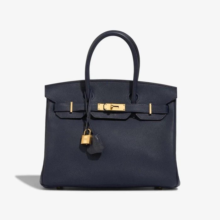 Mirror Quality Hermès Replicas Birkin 30 Togo Bleu Nuit GHW | DLF