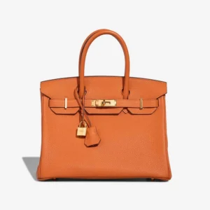 Mirror Quality Hermès Replicas Birkin 30 Togo Orange GHW - DLF