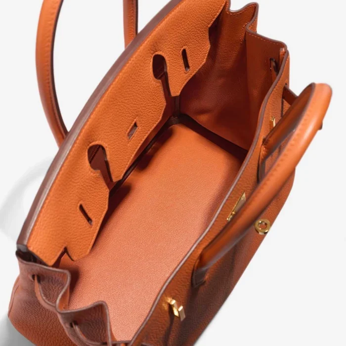 Mirror Quality Hermès Replicas Birkin 30 Togo Orange GHW - DLF - Image 5