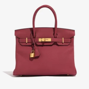 Mirror Quality Hermès Replicas Birkin 30 Togo Rouge Grenat GHW | DLF