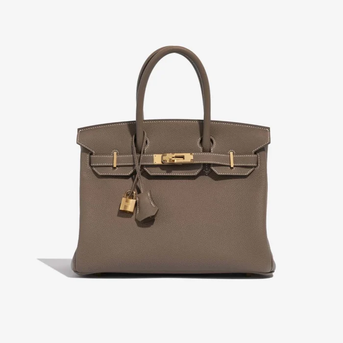 Mirror Quality Hermès Replicas Birkin 30 Togo Etoupe GHW - DLF