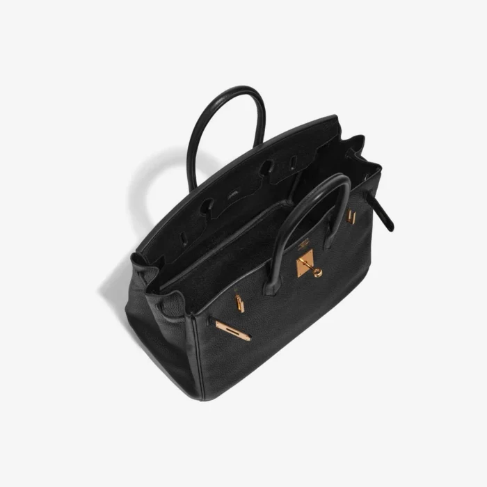 Mirror Quality Hermès Replicas Birkin 35 Clemence Black GHW - DLF - Image 5