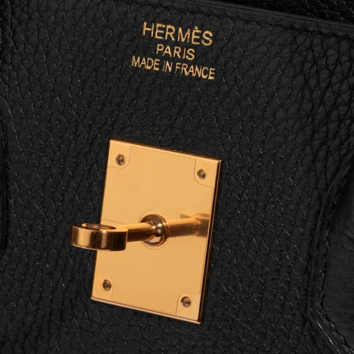 Mirror Quality Hermès Replicas Birkin 35 Clemence Black GHW - DLF - Image 6