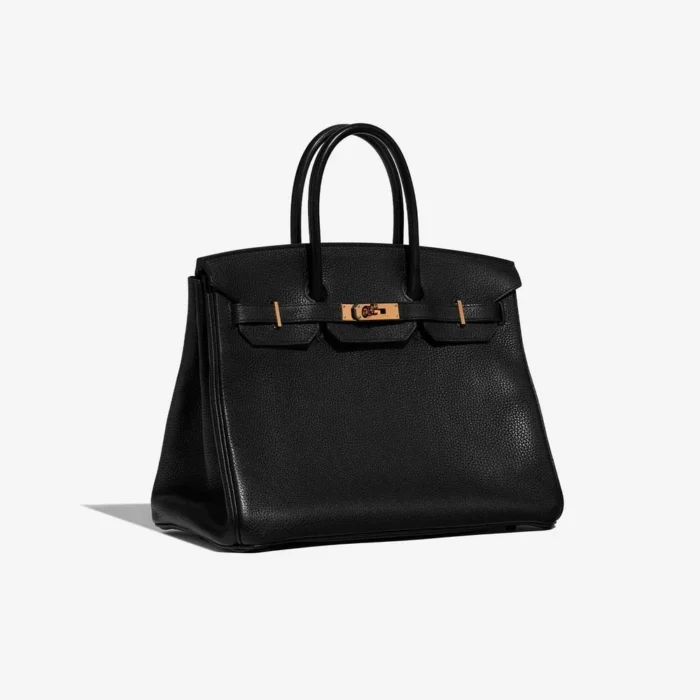 Mirror Quality Hermès Replicas Birkin 35 Clemence Black GHW - DLF - Image 4