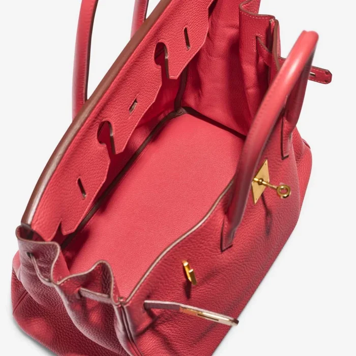 Mirror Quality Hermès Replicas Birkin 35 Clemence Bougainvillier GHW - DLF - Image 5