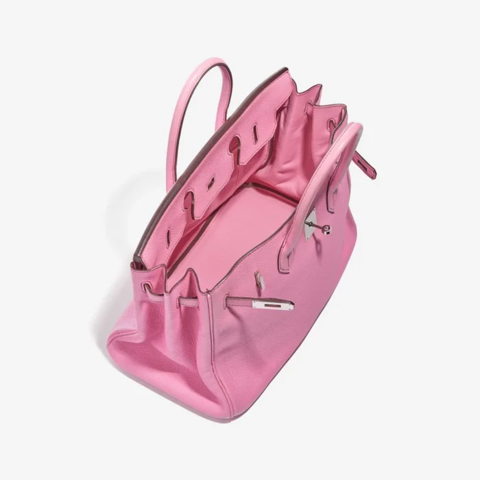 Mirror Quality Hermès Replicas Birkin 35 Clemence Bubblegum PHW - DLF - Image 5