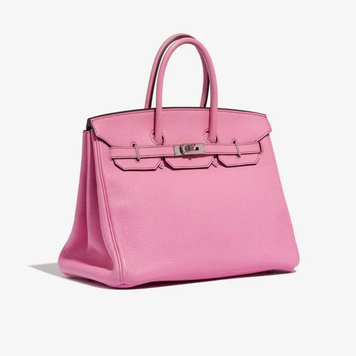Mirror Quality Hermès Replicas Birkin 35 Clemence Bubblegum PHW - DLF - Image 4