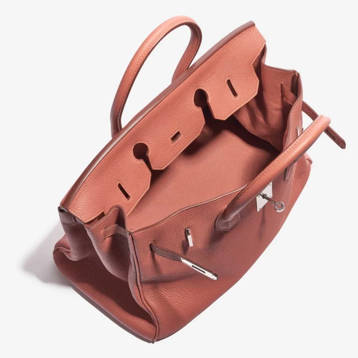 Mirror Quality Hermès Replicas Birkin 35 Clemence Rose Tea PHW - DLF - Image 5