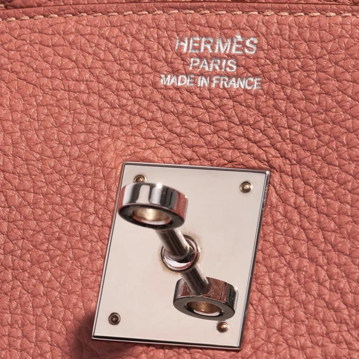 Mirror Quality Hermès Replicas Birkin 35 Clemence Rose Tea PHW - DLF - Image 6