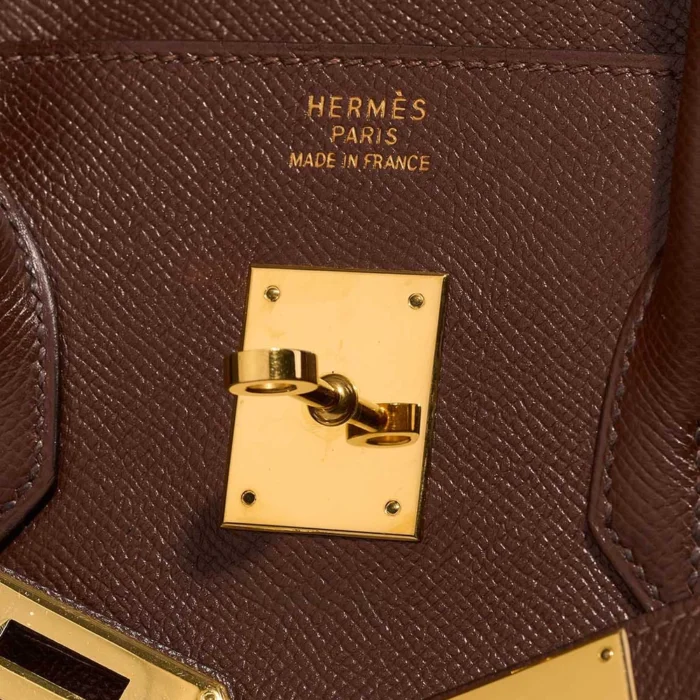 Mirror Quality Hermès Replicas Birkin 35 Courchevel Havane GHW - DLF - Image 6