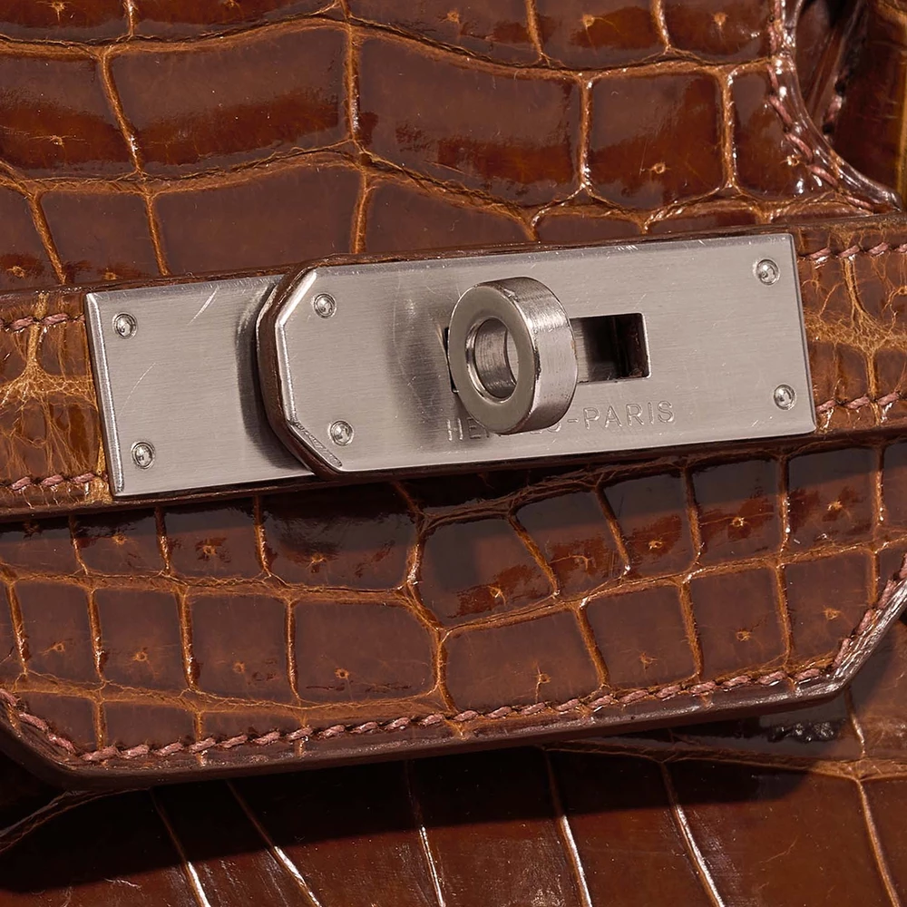 Mirror Quality Hermès Replicas Birkin 35 Porosus Crocodile Etrusque PHW - DLF - Image 6