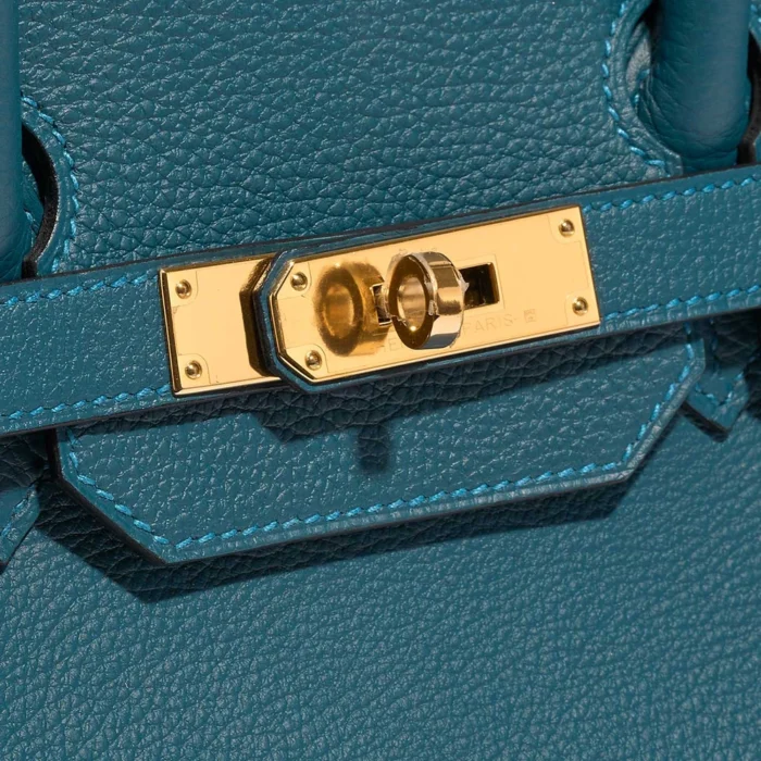 Mirror Quality Hermès Replicas Birkin 35 Togo Blue Colvert GHW - DLF - Image 7