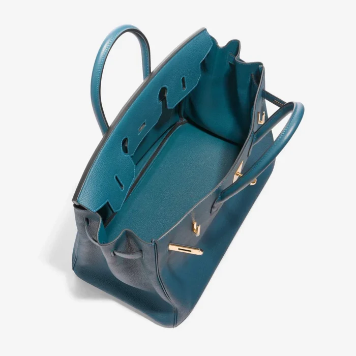 Mirror Quality Hermès Replicas Birkin 35 Togo Blue Colvert GHW - DLF - Image 5