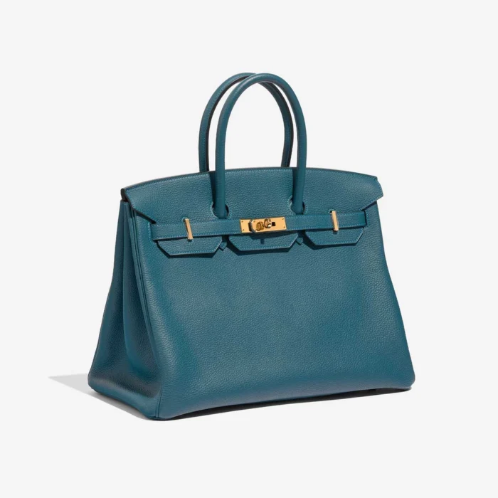 Mirror Quality Hermès Replicas Birkin 35 Togo Blue Colvert GHW - DLF - Image 4