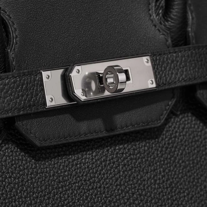 Mirror Quality Hermès Replicas Birkin 3in1 30 Togo/Toile H/Swift Black/Ecru PHW - DLF - Image 7