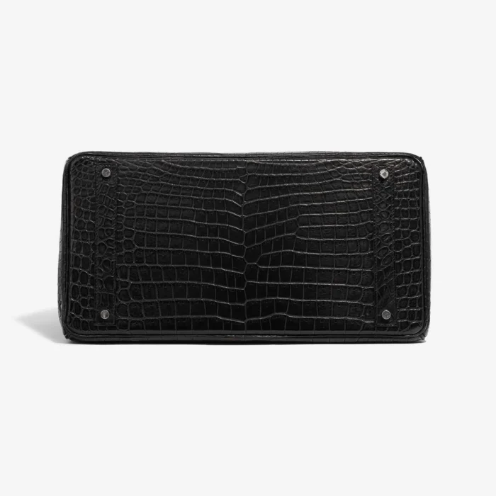Mirror Quality Hermès Replicas Birkin 40 Matte Porosus Crocodile Black PHW - DLF - Image 3