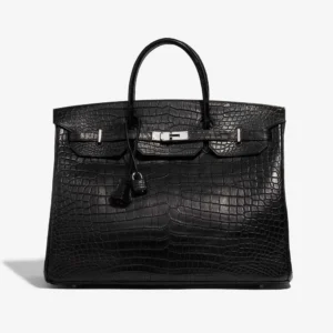 Mirror Quality Hermès Replicas Birkin 40 Matte Crocodile Black PHW