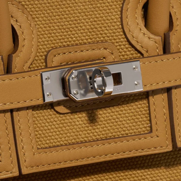 Mirror Quality Hermès Replicas Birkin Cargo 25 Toile Goeland/Veau Swift Desert/Sesame PHW - DLF - Image 7