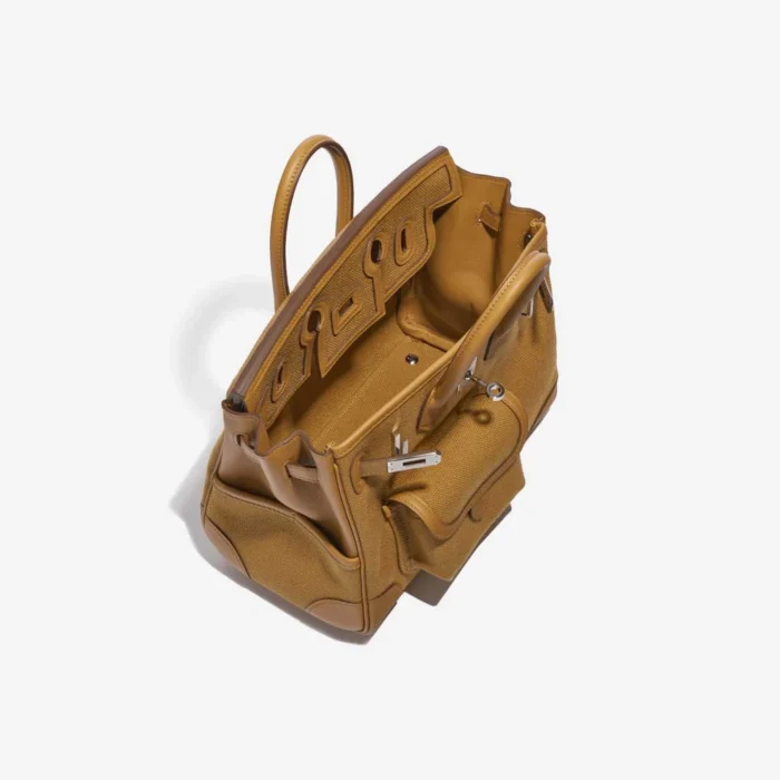 Mirror Quality Hermès Replicas Birkin Cargo 25 Toile Goeland/Veau Swift Desert/Sesame PHW - DLF - Image 5