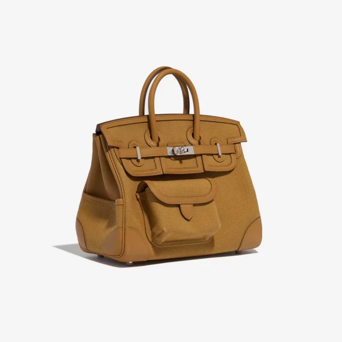 Mirror Quality Hermès Replicas Birkin Cargo 25 Toile Goeland/Veau Swift Desert/Sesame PHW - DLF - Image 4
