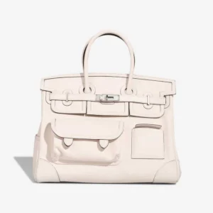 Mirror Quality Hermès Replicas Birkin Cargo 35 Toile Goeland/Swift Nata PHW - DLF