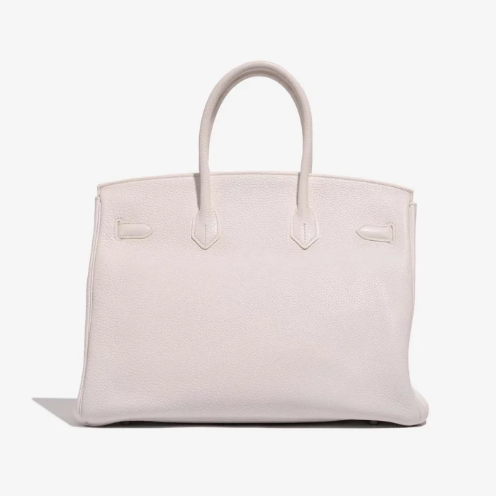 Mirror Quality Hermès Replicas Birkin Club 35 Clemence/Lizard White/Gris/Perle/Sanguine PHW - DLF - Image 2