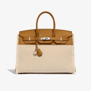 Mirror Quality Hermès Birkin Fray 35 Swift/Toile Sesame PHW