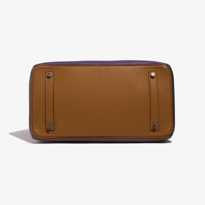 Mirror Quality Hermès Replicas Birkin Harlequin 35 Clemence Ultra Violet/Etain/Bleu Lin/Bleu Obscur/Etoupe/Gold PHW - DLF - Image 3