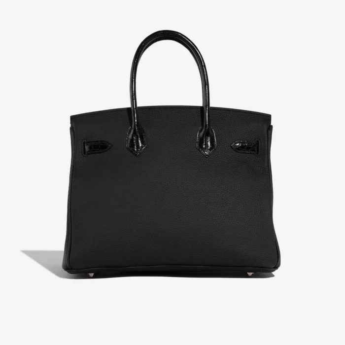 Mirror Quality Hermès Replicas Birkin Touch 30 Togo/Alligator Black GHW - DLF - Image 2