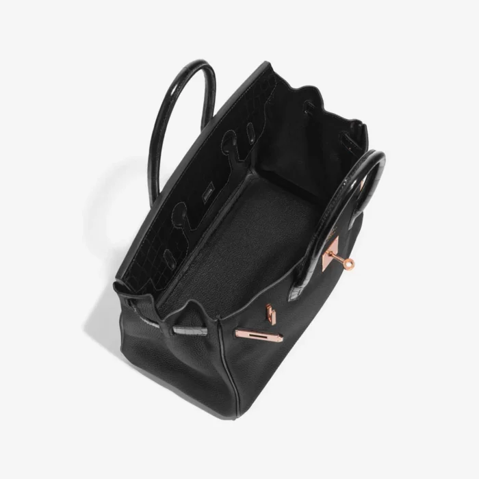 Mirror Quality Hermès Replicas Birkin Touch 30 Togo/Alligator Black GHW - DLF - Image 5