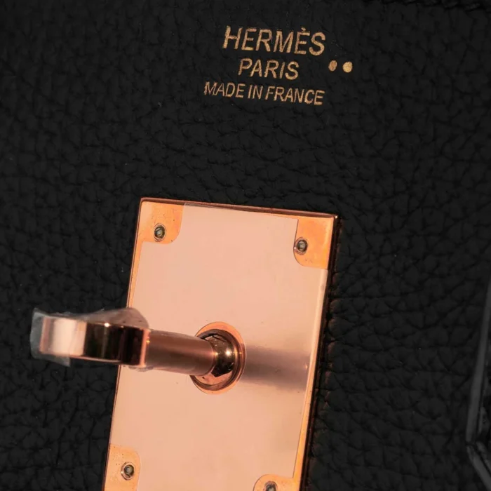 Mirror Quality Hermès Replicas Birkin Touch 30 Togo/Alligator Black GHW - DLF - Image 6