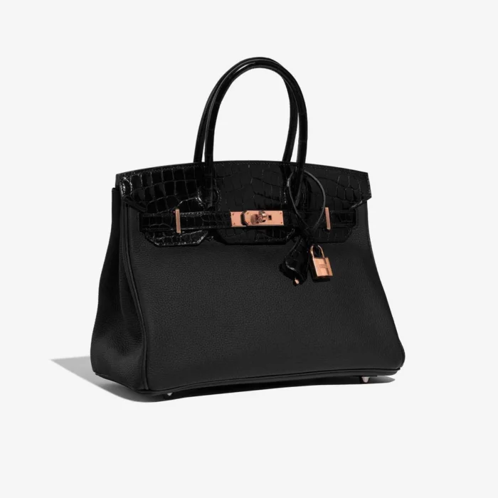 Mirror Quality Hermès Replicas Birkin Touch 30 Togo/Alligator Black GHW - DLF - Image 4
