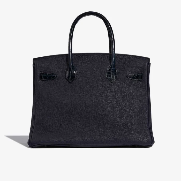 Mirror Quality Hermès Replicas Birkin Touch 30 Togo/Niloticus Crocodile Shiny Blue Nuit/Blue Baltique PHW - DLF - Image 2