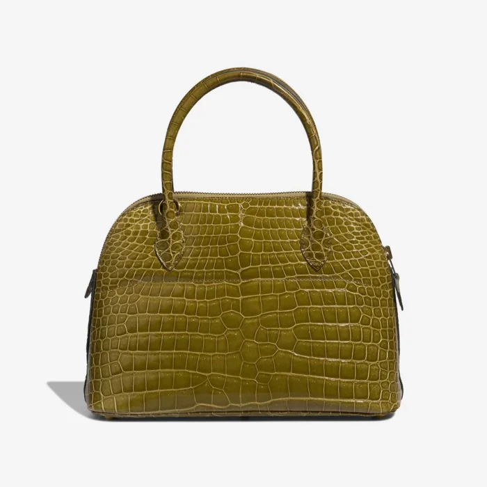 Mirror Quality Hermès Replicas Bolide 27 Porosus Crocodile Vert Anis GHW - DLF - Image 3
