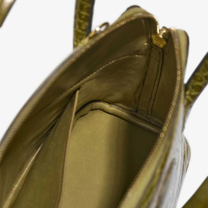 Mirror Quality Hermès Replicas Bolide 27 Porosus Crocodile Vert Anis GHW - DLF - Image 6
